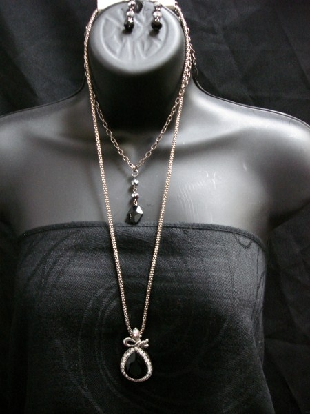 Center Stone Long Chain Set